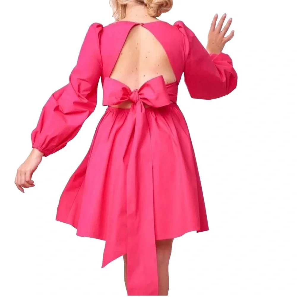 Rach Martino The Drop Pink Fuschia Sweetheart Coquette Dress Medium C1-080